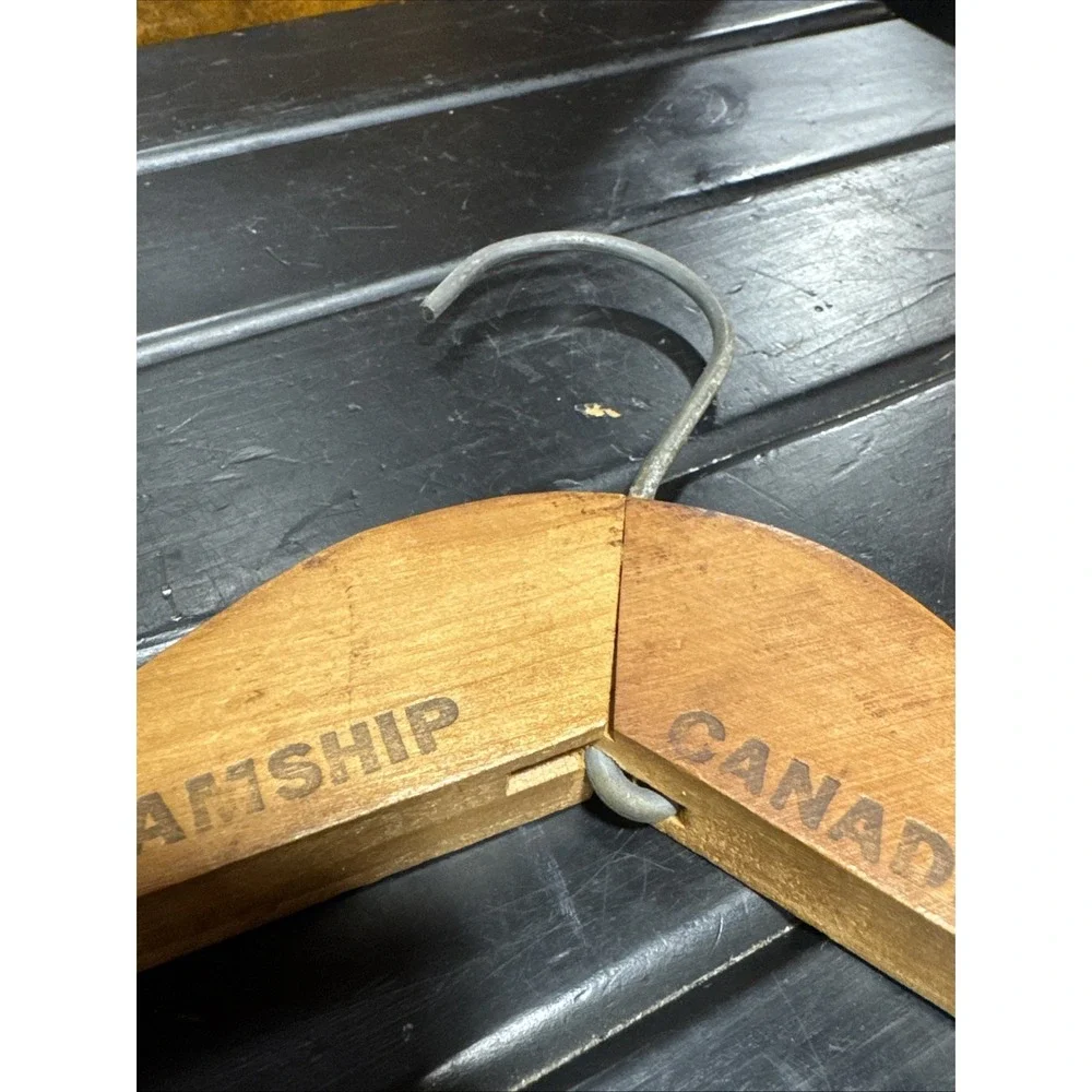 Vintage Canada National Steamship Wood Coat Hanger